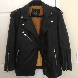 Zara Oversized leather jacket
